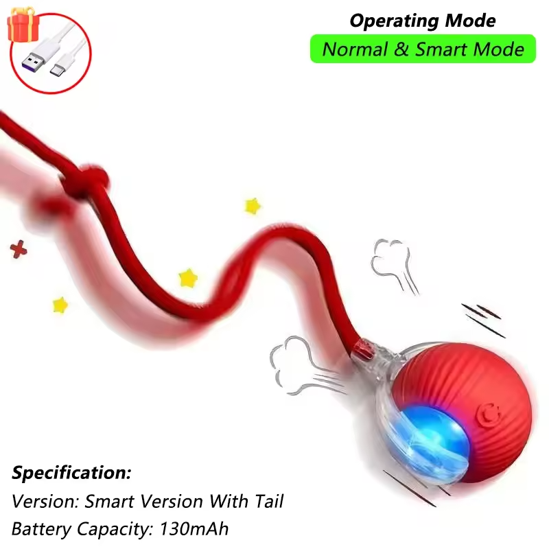 Interactive Pet Toy Ball – Motion-Activated Smart Roller for Cats & Dogs