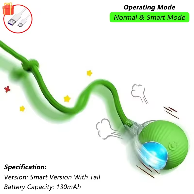 Interactive Pet Toy Ball – Motion-Activated Smart Roller for Cats & Dogs