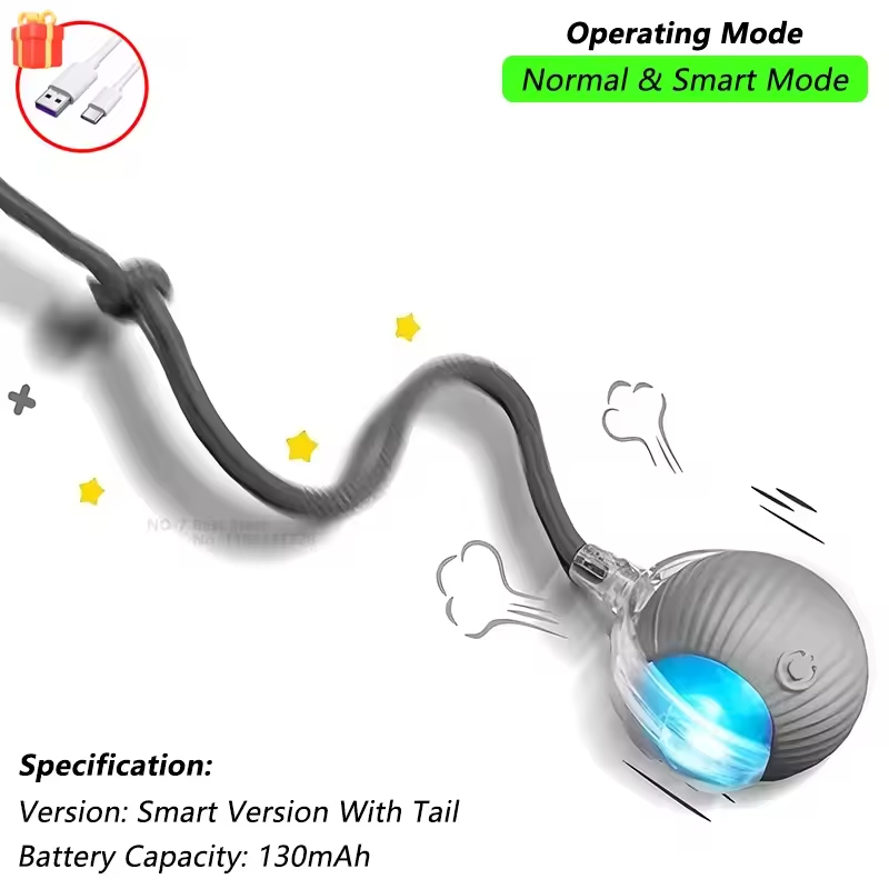 Interactive Pet Toy Ball – Motion-Activated Smart Roller for Cats & Dogs