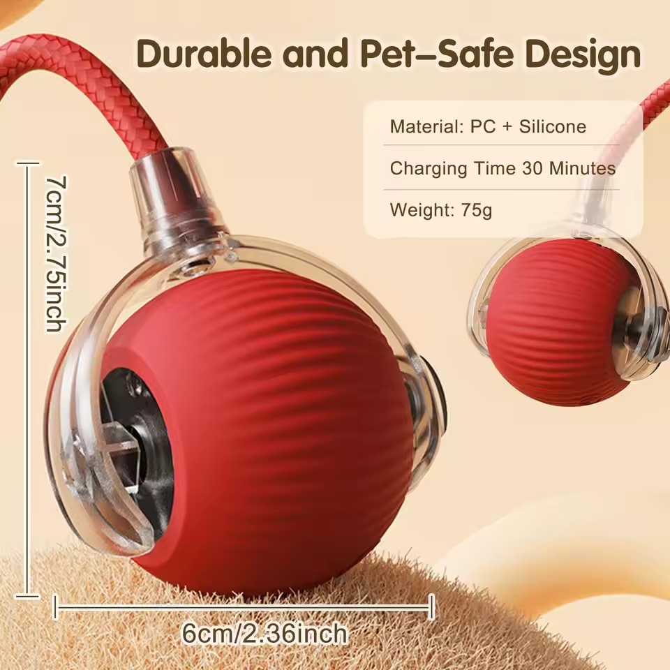 Interactive Pet Toy Ball – Motion-Activated Smart Roller for Cats & Dogs