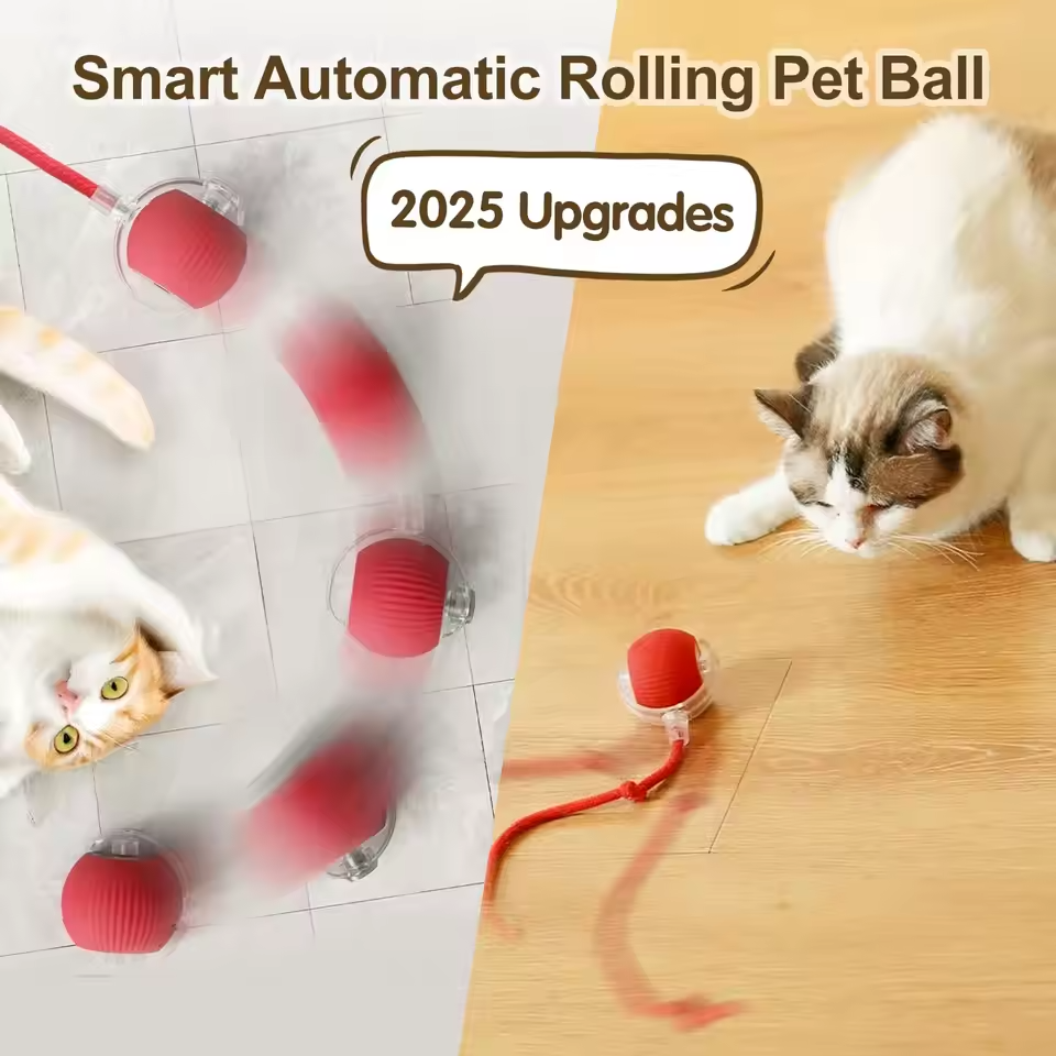 Interactive Pet Toy Ball – Motion-Activated Smart Roller for Cats & Dogs